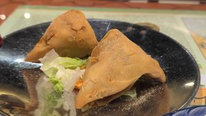 Vegetable samosas at 5th Element in Palm Coast