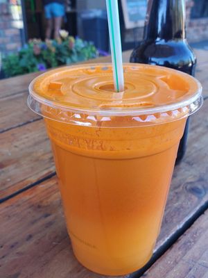 Tahoe Tumeric juice - my favorite! at Sprouts Natural Foods Cafe in South Lake Tahoe
