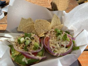 Atom bagel sub vegan cheese  at Sprouts Natural Foods Cafe in South Lake Tahoe