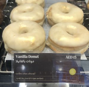 Vanilla donut  at DXB - Pret A Manger - T3 - A in Dubai