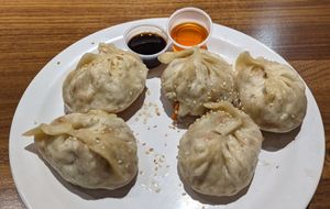 vegan pan-fried dumplings at Shanghai's Best in Portland