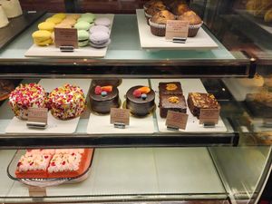 Vegan cakes selection at VEGO Cafe & Confectionery in Dubai