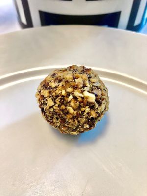 Hazelnut truffle at VEGO Cafe & Confectionery in Dubai
