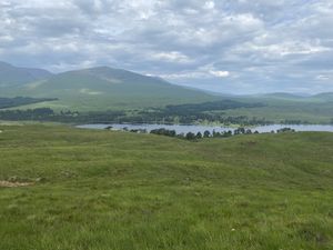 Views up the nearby hill/fell along the WHW on the way to Inveroran hotel   at Greenstone Lodge  in Bridge Of Orchy