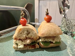 Sausage and tofu breakfast sandwich  #Veganuary at Greenstone Lodge  in Bridge Of Orchy