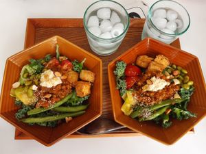 Vegan bowl at Natural Protein in Okinawa