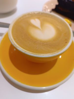 Vegan cappuccino at Mi HABITACIÓN Favorita in Zaragoza