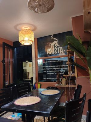 Welcoming on a very wet night. at Atsika in Dieppe