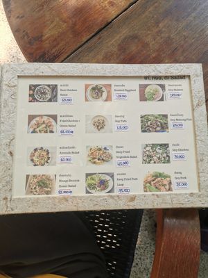 Menu at The Teahouse in Luang Prabang