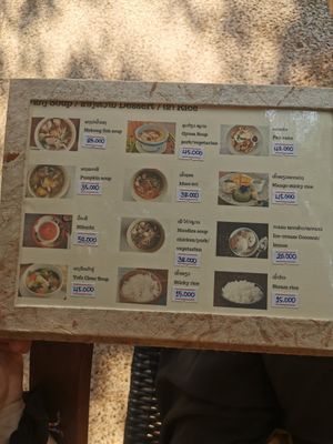 Menu at The Teahouse in Luang Prabang