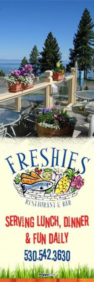 Freshies Outdoor Deck Open Memorial Day through Labor Day at Freshies Restaurant and Bar in South Lake Tahoe