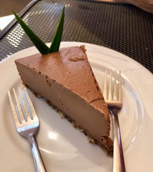 Chocolate peanut butter pie.  WFPBNO.  Decadent, rich, creamy, oh so good. at Freshies Restaurant and Bar in South Lake Tahoe