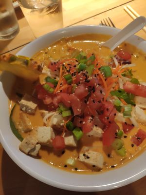 Red curry with tofu at Freshies Restaurant and Bar in South Lake Tahoe