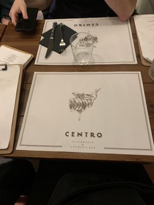 Place mats  at Ristorante Centro in Rome
