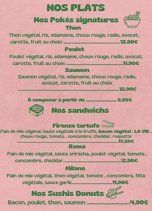 Menu  at Veg'Anne By Anne Dorcay in Paris