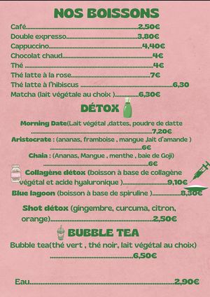 Menu  at Veg'Anne By Anne Dorcay in Paris