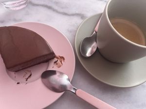 Chocolate cheesecake. This was fab    at Veg'Anne By Anne Dorcay in Paris