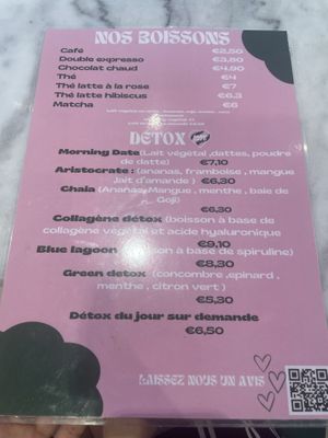 Menu  at Veg'Anne By Anne Dorcay in Paris