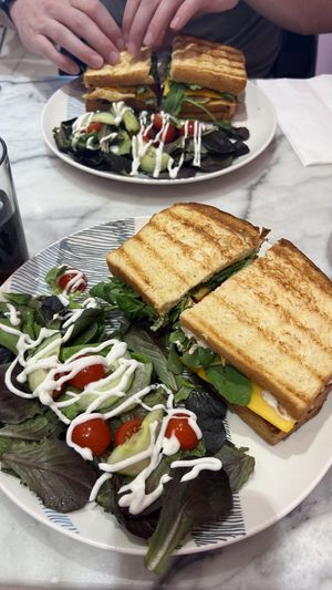 Firenze tartufo sandwich (bottom) and Roma sandwich (top)  at Veg'Anne By Anne Dorcay in Paris