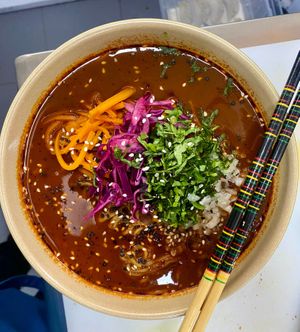 They explained to us that the Birria is made from a marinade of three chiles, a Mexican dish but made of mushrooms, very delicious at Sarumino in Mexico City