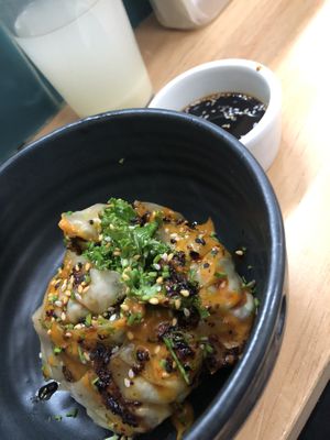 Gyoza  at Sarumino in Mexico City