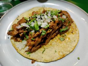 Birria taco at Sarumino in Mexico City