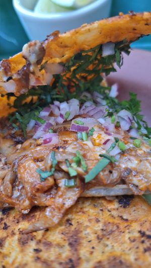 Definitivamente, una de las mejores quesabirrias veganas que he comido 😁🙌🏻🌱 at Sarumino in Mexico City