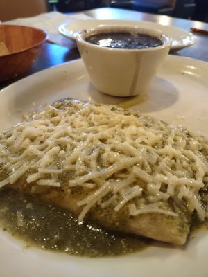 Vegan enchiladas  at Los Domingos in Barstow
