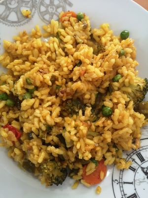 Plato del dia: Paella vegana (3€) at Puzzle Bar in Gijon