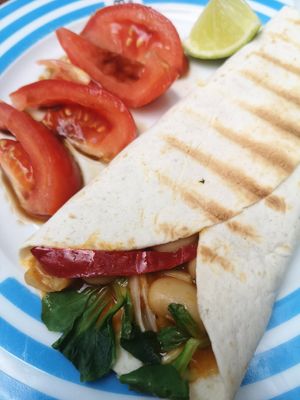 Plato del dia: Fajita (3€) at Puzzle Bar in Gijon