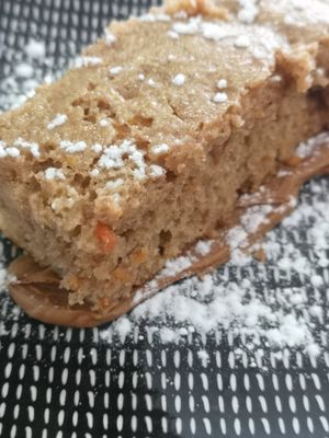 Vegan Carrot cake at Puzzle Bar in Gijon