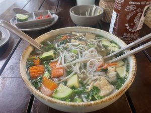 Pho chay 180 pesos   at Pho King in Mexico City
