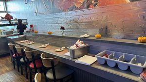 Japanese-style counter seating   at Osake Steak and Sushi Bar in Salida