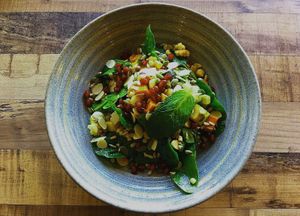 Israeli salad at Aromalily Café in Ferntree Gully