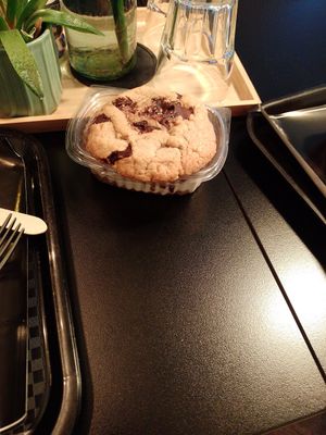 Walnut cookie on top of a tiramisu at Vegitat - Elsässerstrasse in Basel