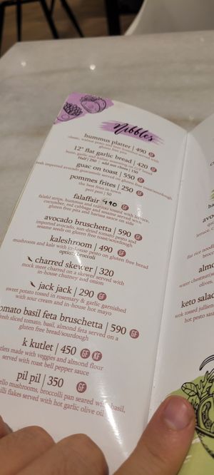 Menu at Earth Cafe @ Juhu in Mumbai