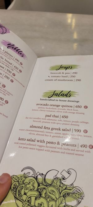 Menu at Earth Cafe @ Juhu in Mumbai