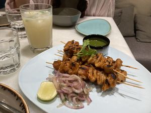 Grilled mock meat skewerss  at Earth Cafe @ Juhu in Mumbai