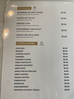 Menu  at Tru Vegan Creamery in Tampa
