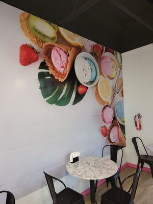 Wall art at Tru Vegan Creamery in Tampa