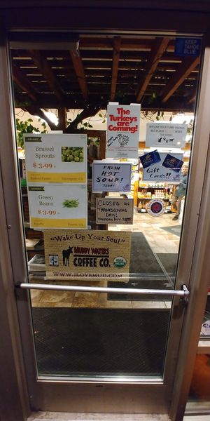 Door at Grass Roots Natural Foods in South Lake Tahoe
