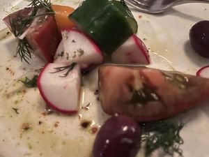 Greek salad (sorry, forgot to take the photo BEFORE I started eating…)  at Greca in Brisbane