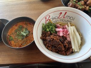 Tantan dipping ramen  at Baka Umai in Portland