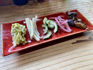 pickle plate  at Baka Umai in Portland