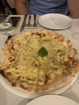 Vegan cheese garlic pizza bread  at Liliana's Trattoria in Maroochydore