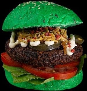 Vegan Burger at Om Healthy Food in Caracas