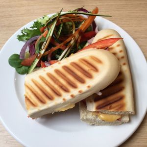 tomato, red bell pepper and onion panini  at Sugar and Spice in Beverley