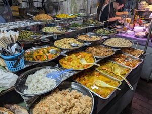 at Vegetarian Buffet - Street Food Alley in Luang Prabang