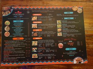 Menu  at Centrico Cafe and Mexican Restaurant in Koh Tao