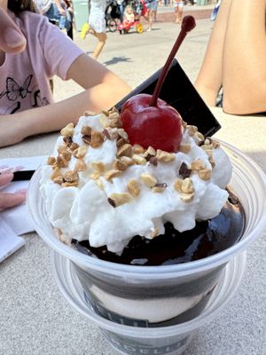 Non dairy sundae. It was delicious and the size was enough for 3 people to share. Kids loved it and so did the adults    at Walt Disney World - Ghirardelli Soda Fountain & Chocolate Shop  in Lake Buena Vista